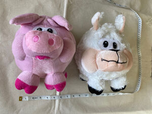 2 Peek-A-Boo Toys Pig Pink Plush Pig Stuffed Animal Baby Lamb